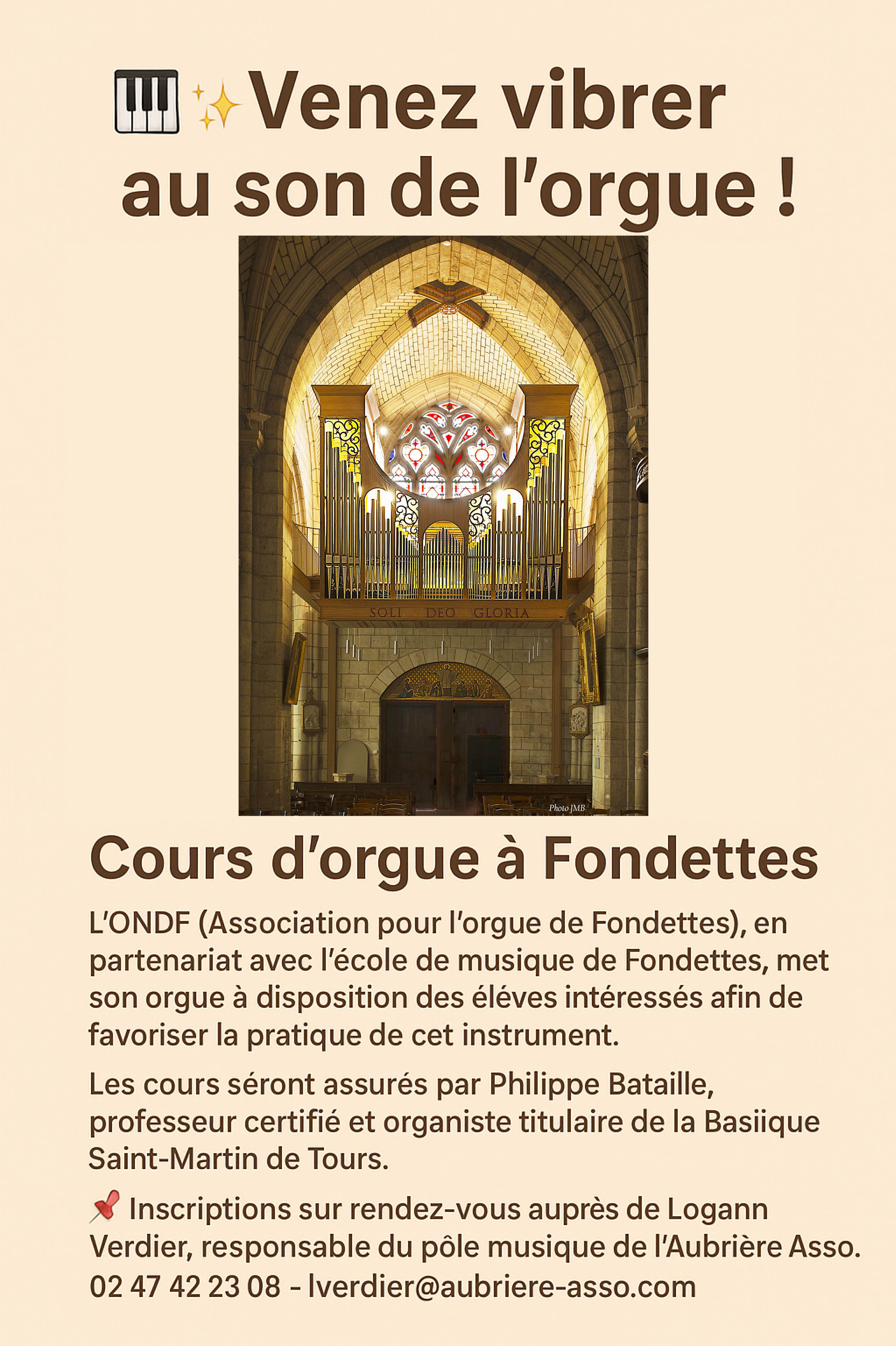 Cours d’orgue