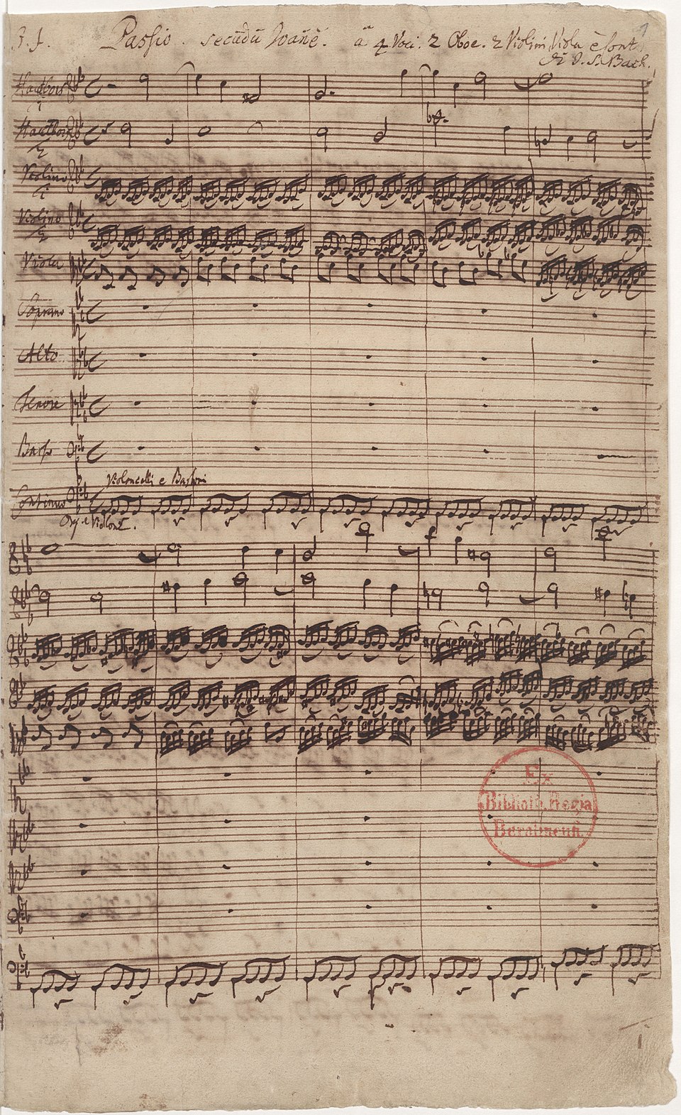 Première page de la Passion